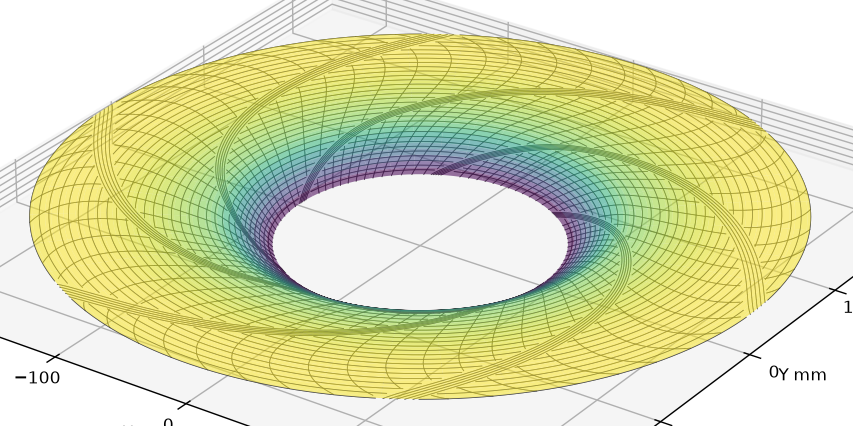 Machine-aware Guilloché toolpaths across a curved component