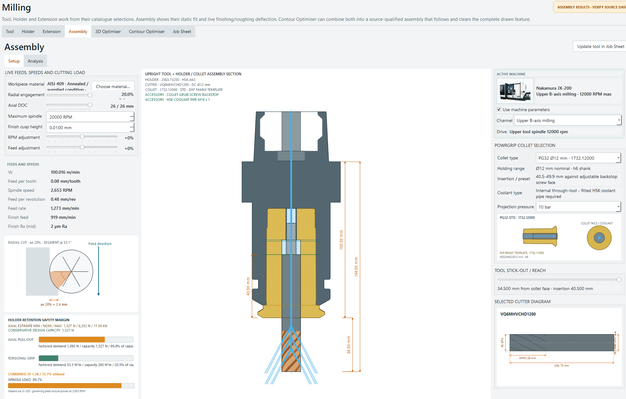 Machining Codex tooling assembly interface
